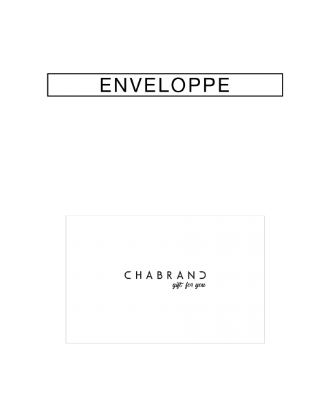 Enveloppe offerte avec la carte cadeaux E-gift Card - Chabrand