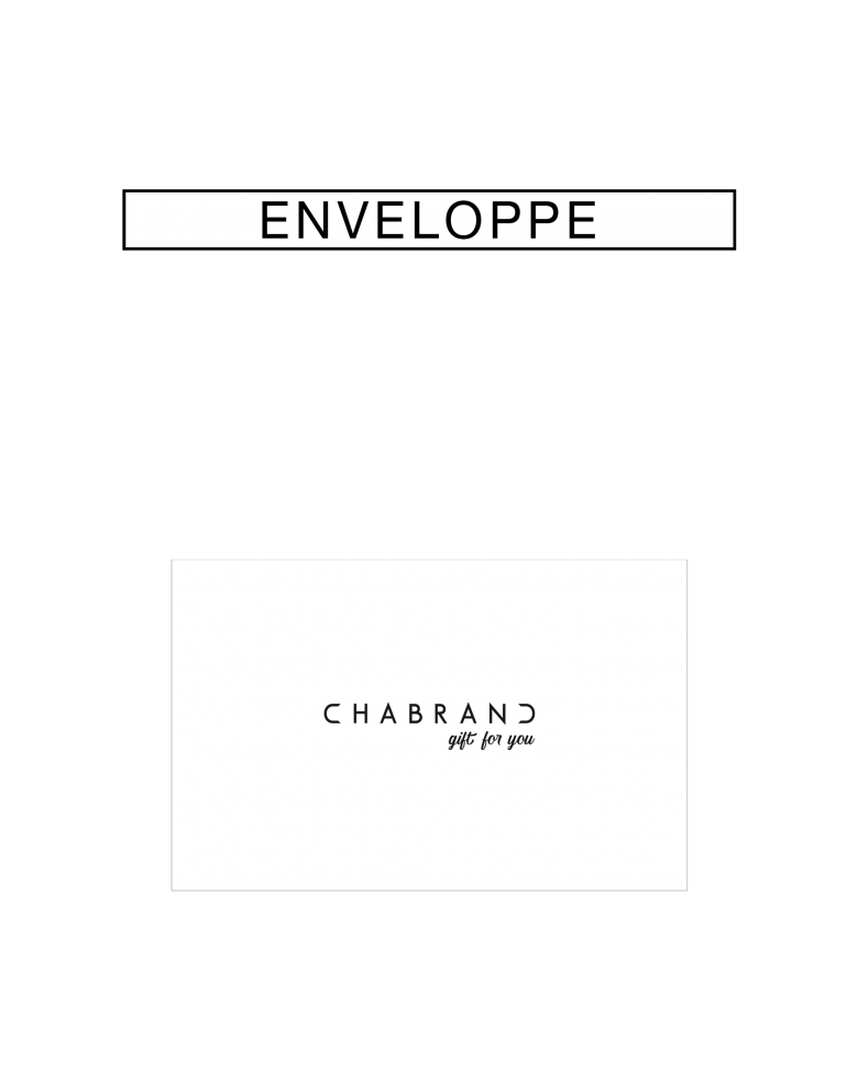 Enveloppe offerte avec la carte cadeaux E-gift Card - Chabrand