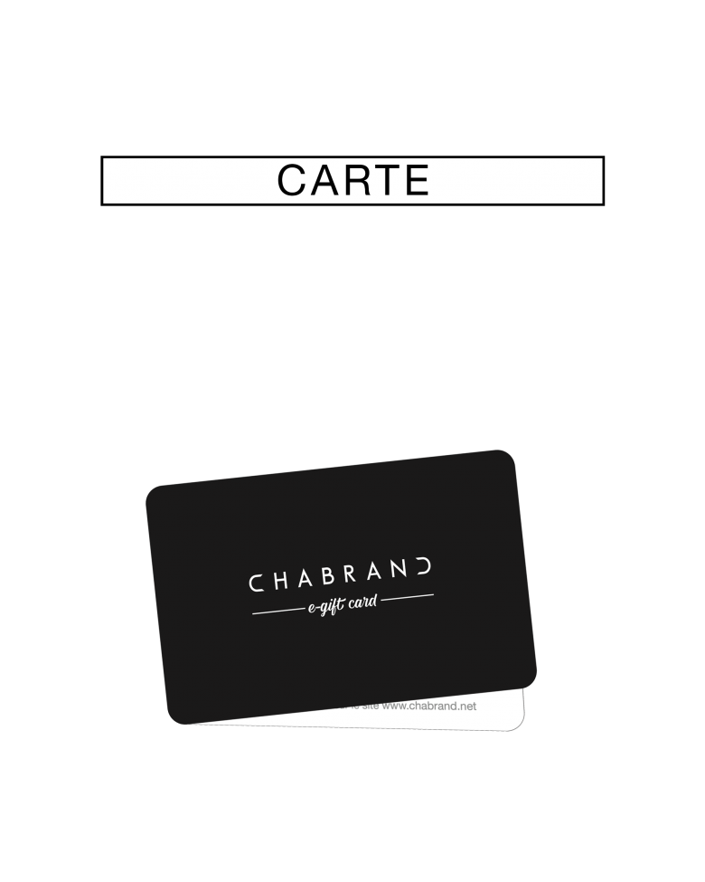 Carte cadeaux physique E-gift card 50€ - Chabrand