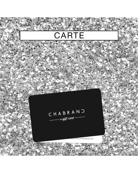 Carte cadeaux physique E-gift card 50€- Chabrand en fêtes