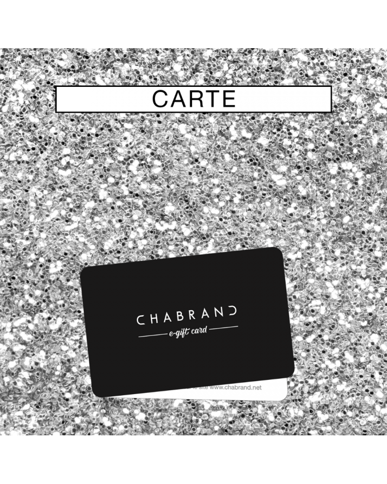 Carte cadeaux physique E-gift card 50€- Chabrand en fêtes