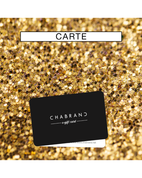 Carte cadeaux physique E-gift card 100€- Chabrand en fêtes