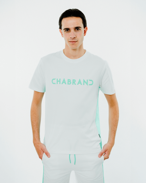 T-shirt bicolore col rond -...