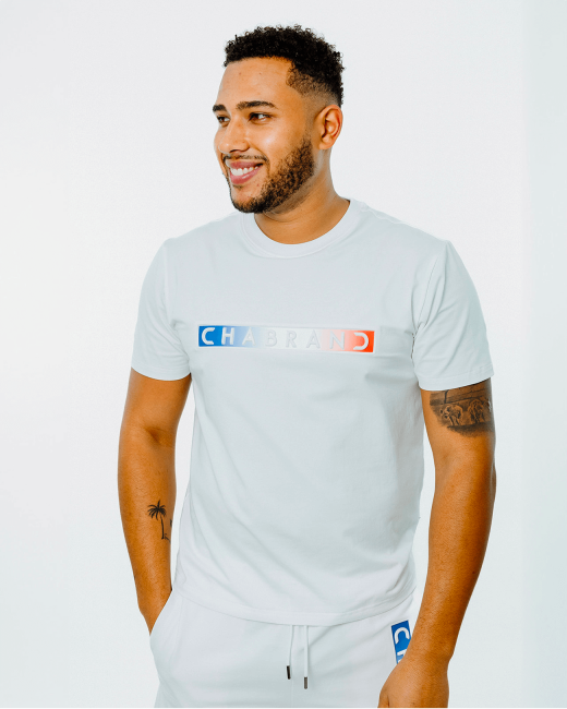 T-shirt logo encadré -...
